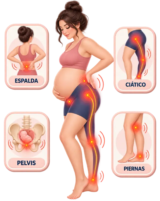 Zonas que trabaja el programa: espalda, ciático, pelvis y piernas